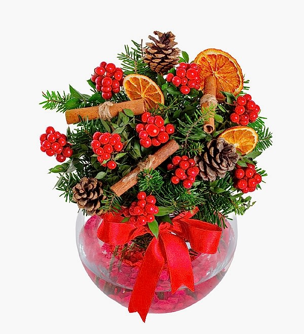 Cam Vazoda Kokina Yeni Y�l �i�e�i