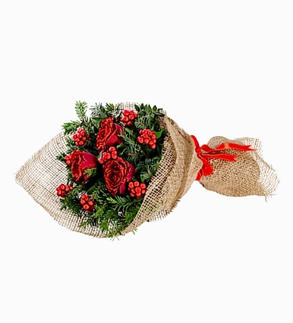 Y�lba�� �i�e�i Kokina ve K�rm�z� G�l Buketi