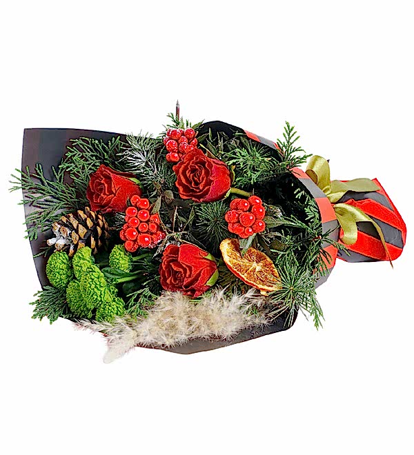 Yeni Y�l Kokina G�l Y�lba�� Buketi