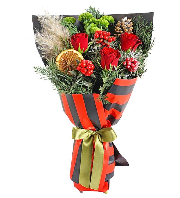 Yeni Y�l Kokina G�l Y�lba�� Buketi