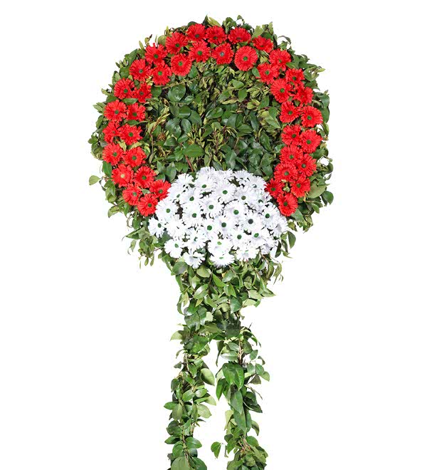 K�rm�z� Beyaz Cenaze ��in �elenk