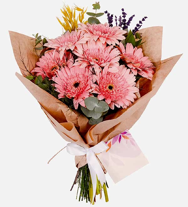 �eker Pembe Gerbera Buketi