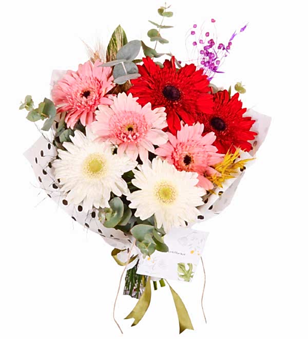 Bukette Rengarenk Gerberalar