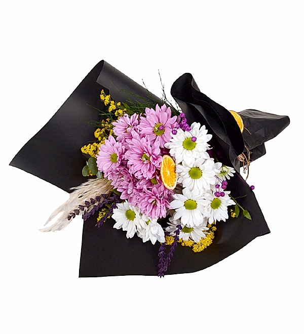 Pembe Beyaz Papatya Buketi