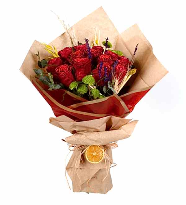 En G�zel A�k K�rm�z� G�l Buketi