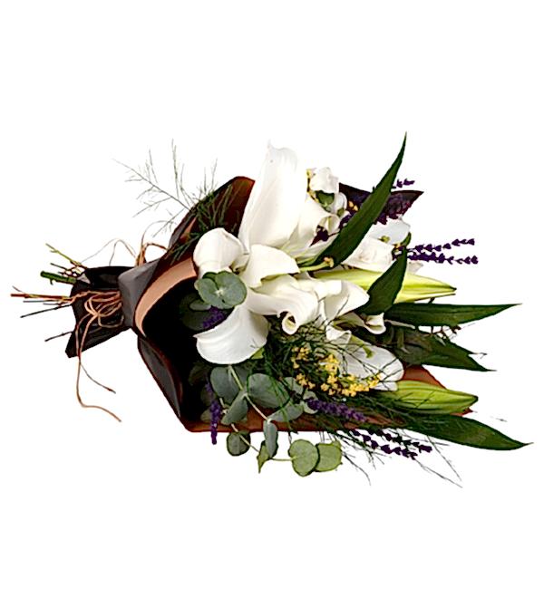 Kokulu Beyaz Lilyum Buketi