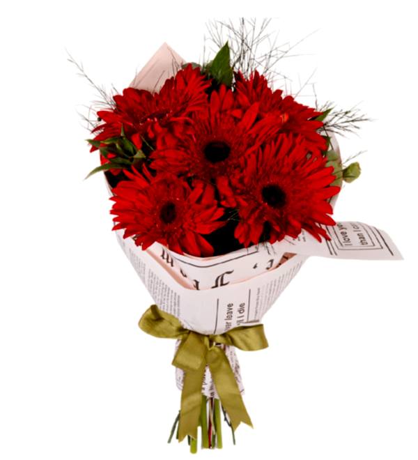 K�rm�z� Zarafet Gerbera Buketi