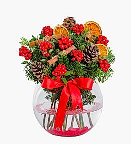 Cam Vazoda Kokina Yeni Y�l �i�e�i