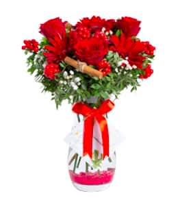 Vazoda Y�lba�� Kokinas� K�rm�z� G�l Gerbera