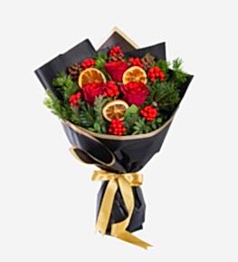 Y�lba�� Kokina ve K�rm�z� G�l Buketi