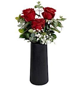 Siyah Desenli Vazoda G�l