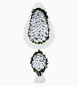 Beyaz �ift Katl� �i�ek Sepeti