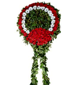 K�rm�z� Beyaz B�y�k Cenaze ��in �elenk