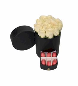 Silindir Kutuda Beyaz G�ller Makaronlar