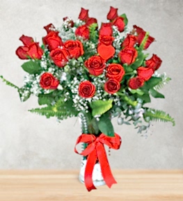 25 K�rm�z� G�l Vazosu