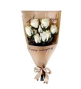 Mutlu Beyaz G�l Buketi