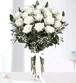 Vazoda 19 Beyaz G�l