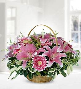 Pembe Lilyum ve Gerbera