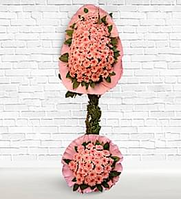 Pembe �ift Katl� Ayakl� Sepet