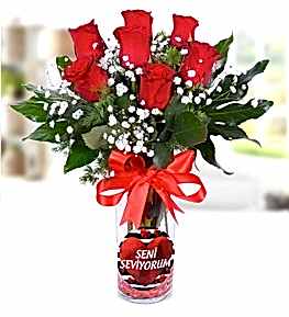 Seni Seviyorum G�l Vazosu