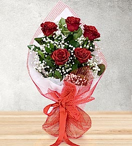 5 K�rm�z� G�l Buketi