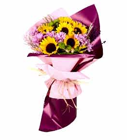 Ay�i�ekleri ve Kar���k Renkli Krizantemler