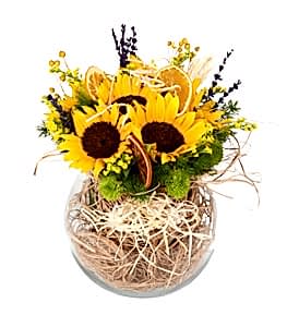 Fanus Vazoda Tasar�m Ay�i�ekleri ve Lavanta