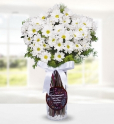 Öğretmenler Günü Mesajlı Papatyalar