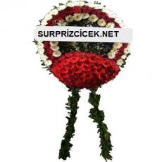 Kırmızı Beyaz Cenaze Çelengi