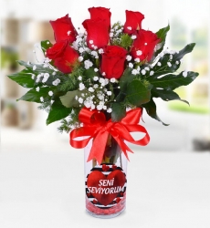 Seni Seviyorum Gül Vazosu