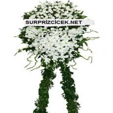 Tek Renk Beyaz Cenaze Çelengi