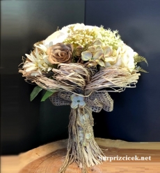 Yapay Şakayık Gelin Buketi