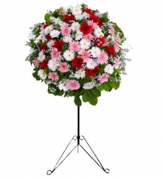 Renkli gerberalar ile hazırlanmış açılış, düğün, nişan ve nikah çiçeği.