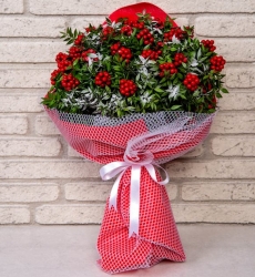 Yılbaşı Çiçeği Buketi - 20 adet Kokina